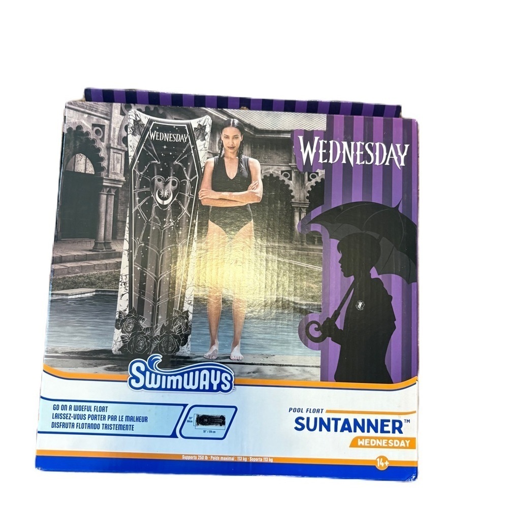 Swimways Wednesday Pool Float Suntanner NEW Water Bed Mat